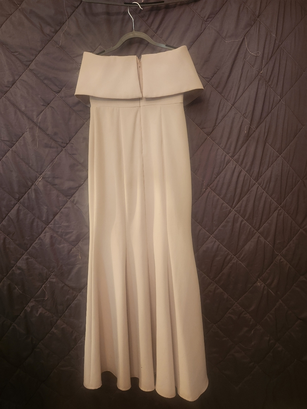 Strapless Beige Evening Gown - AS IS - Picture 2 of 9